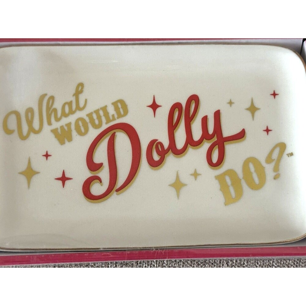 What Would Dolly Do Catchall Tray Dolly Parton 7.5" x 4.5" Ceramic Catch all Lot - Picture 2 of 3
